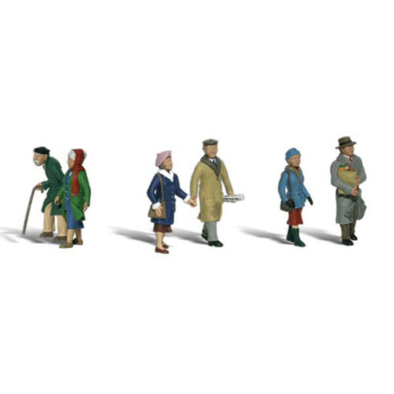 Woodland Scenics Couples in Coats HO Scale Figures