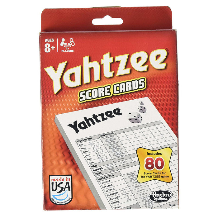 Original Yahtzee Score Cards 80 Refills