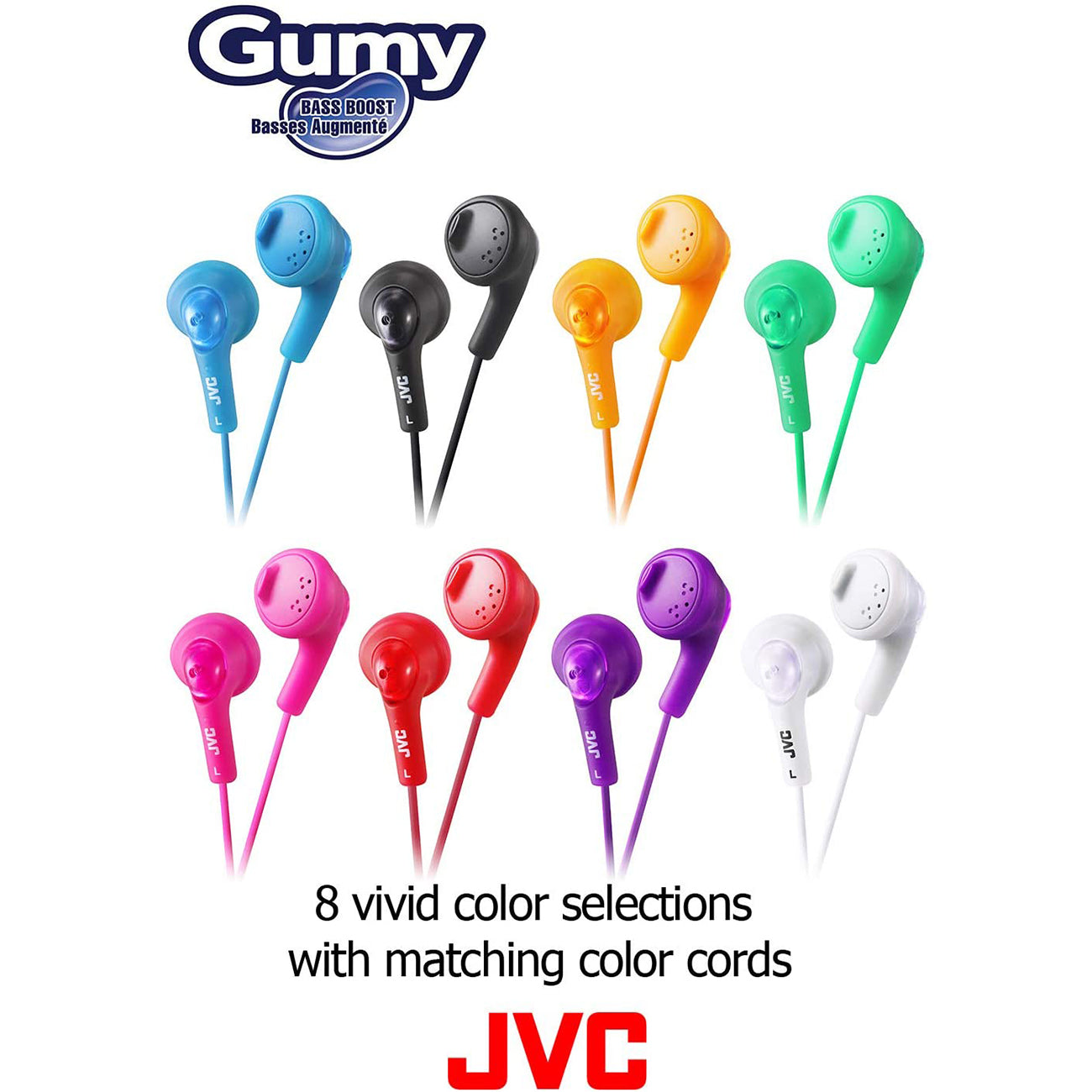 JVC Gumy Earbud Headphones Black