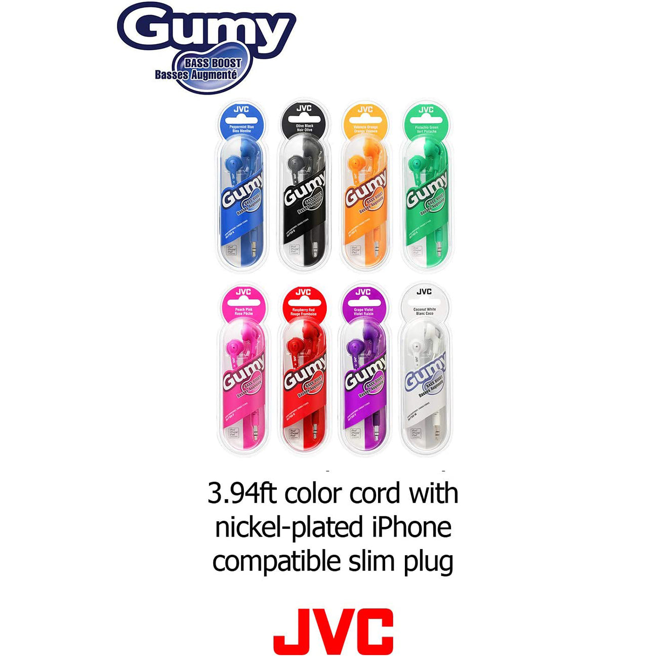 JVC Gumy Earbud Headphones Black
