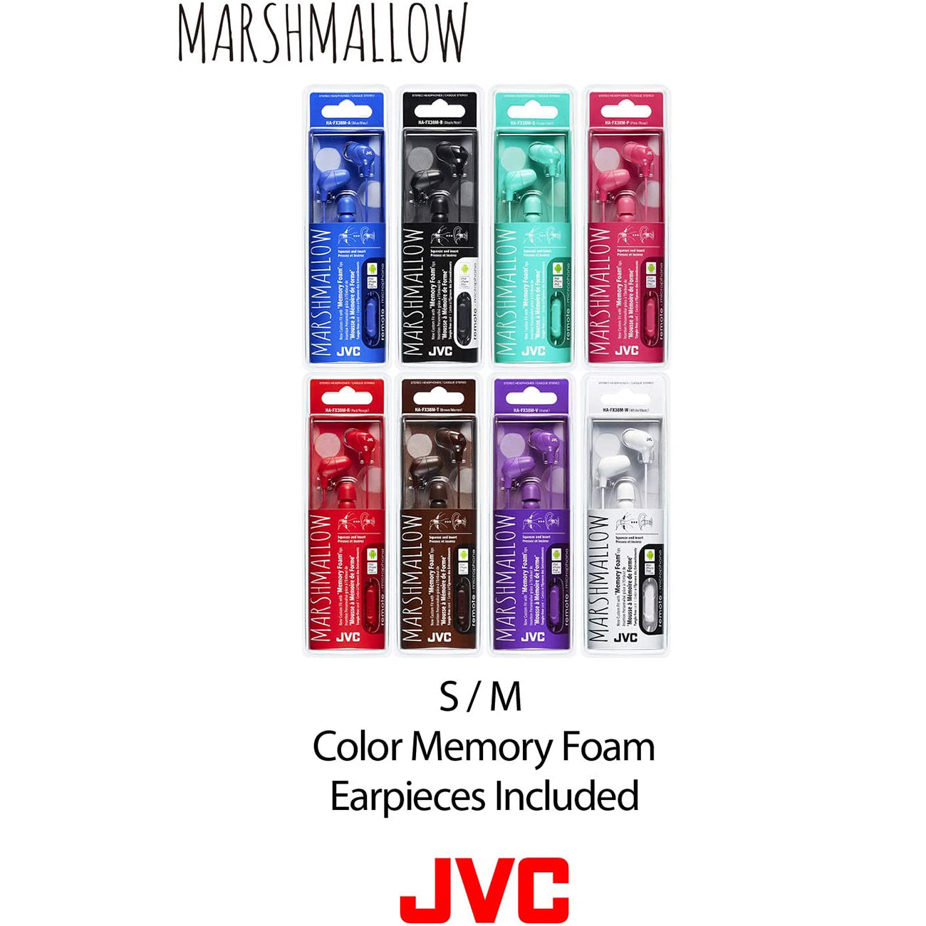 JVC Marshmallow Headphones Black