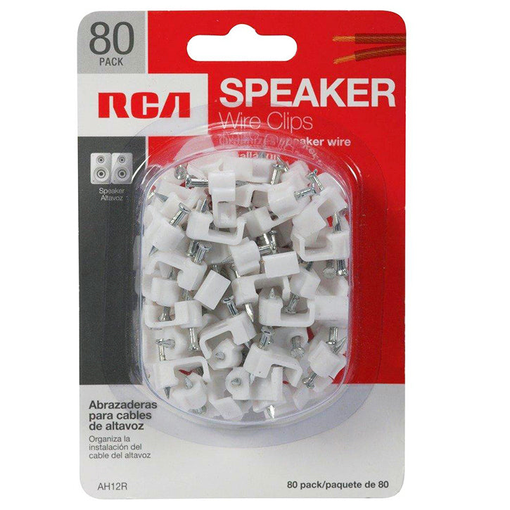 RCA AH12RV Speaker Wire Clips 80 Count Pack
