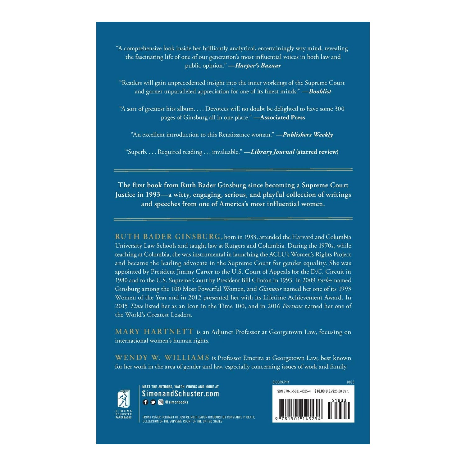 My Own Words Ruth Bader Ginsburg Paperback