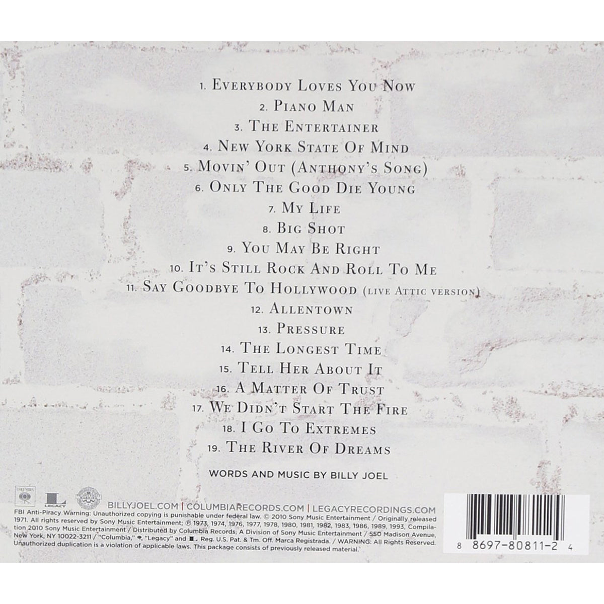 The Hits Billy Joel CD