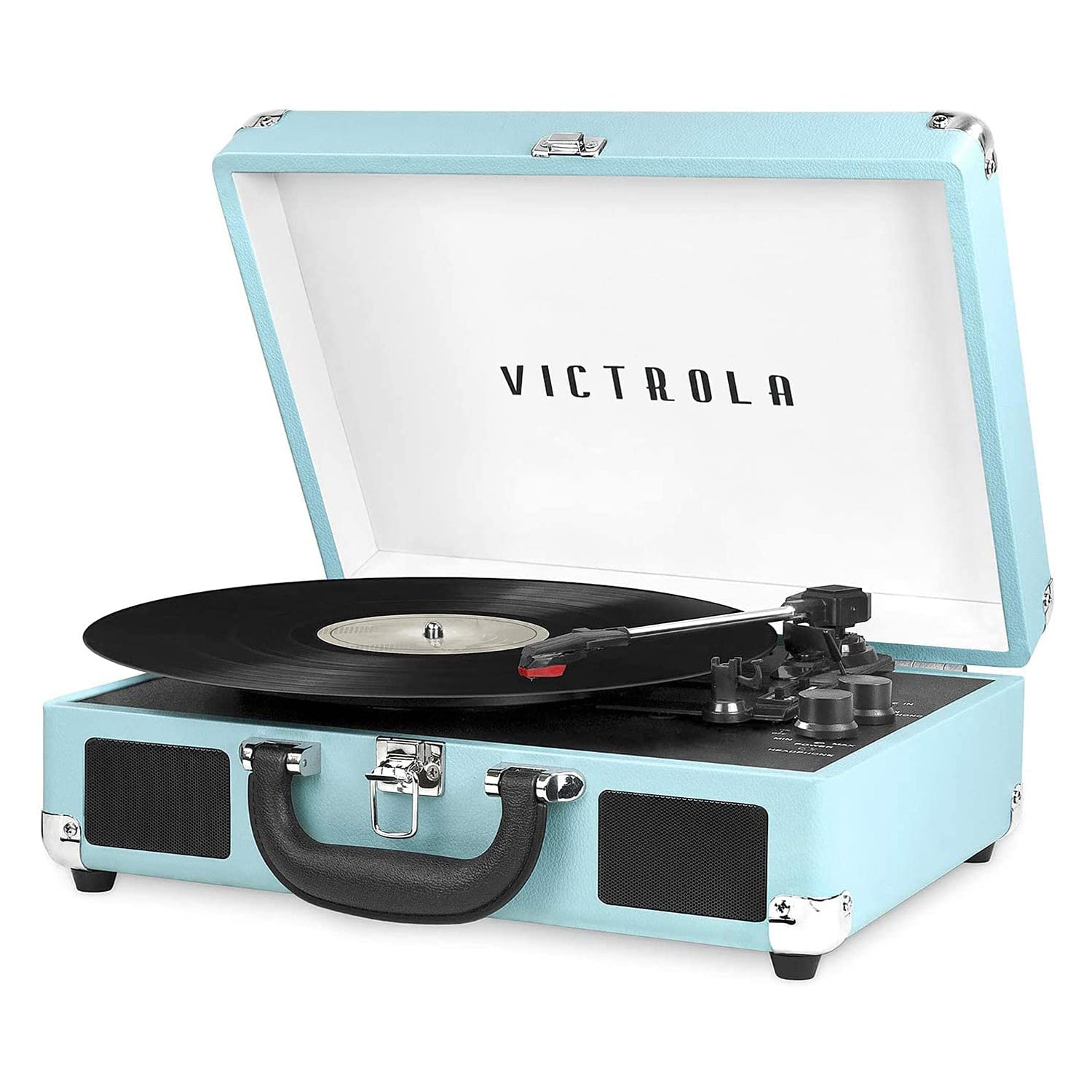 Victrola Bluetooth Suitcase Turntable 3 Speed Turquoise